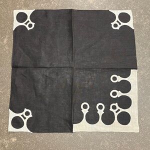 Unusual Black and White Hankie